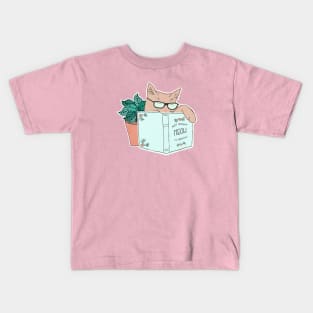 Relaxed Cat Not Right Meow I'm Reading Kids T-Shirt